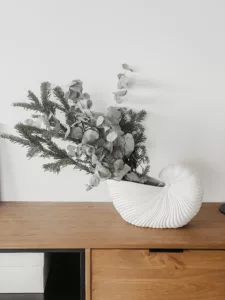 vase décoration noël DIY sapin et eucalyptus